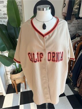 SHEIN California Baseball Jersey
